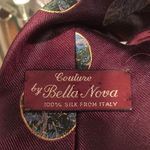 ⛳️Bella Nova Couture Golf neck tie 100% silk/Italy